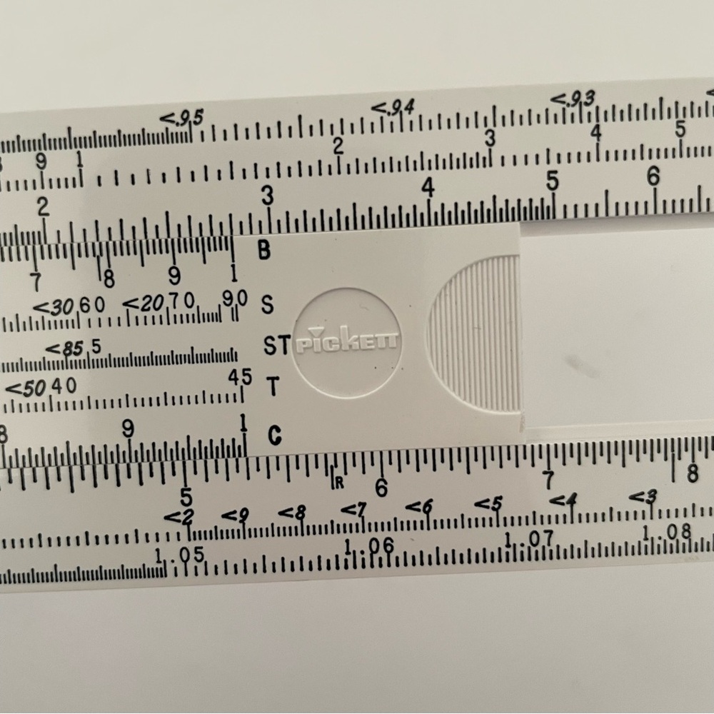 Pickett Microline 140 White Slide Ruler - Picture 10 of 12